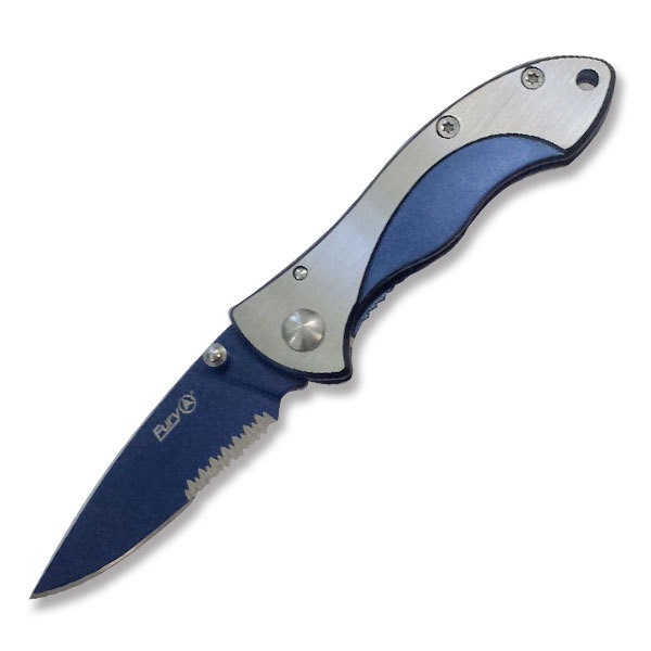 FURY SURFER POCKET KNIFE - 75MM WHEN CLOSED - PARTLY SERRATED BLADE (52099)