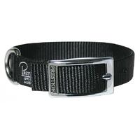 Prestige Pet Single Layer Nylon Adjustable Dog Collar Black 3/4 Inch x 36cm