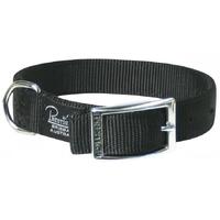 Prestige Pet Double Layer Nylon Adjustable Dog Collar Black 46cm