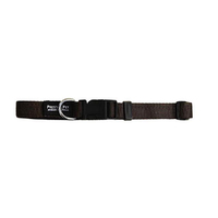 Prestige Pet 3/4 Inch Adjustable Nylon Dog Collar Brown 23-33cm