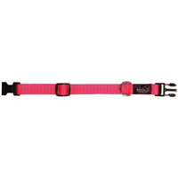 Prestige Pet 3/4 Inch Adjustable Nylon Dog Collar Hot Pink 23-33cm