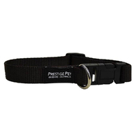 Prestige Pet 3/4 Inch Adjustable Nylon Dog Collar Brown 30-46cm