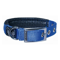 Prestige Pet Soft Padded Adjustable Dog Collar Blue 3/4 Inch x 36cm