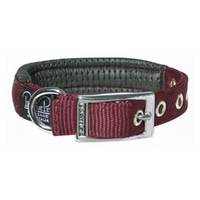 Prestige Pet Soft Padded Adjustable Dog Collar Burgundy 3/4 Inch x 36cm