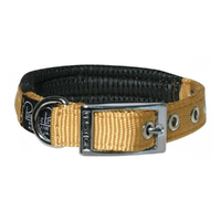 Prestige Pet Soft Padded Adjustable Dog Collar Gold 3/4 Inch x 36cm