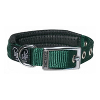 Prestige Pet Soft Padded Adjustable Dog Collar Hunter Green 3/4 Inch x 36cm