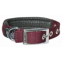 Prestige Pet Soft Padded Adjustable Dog Collar Burgundy 3/4 Inch x 41cm