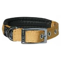 Prestige Pet Soft Padded Adjustable Dog Collar Gold 3/4 Inch x 41cm