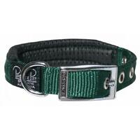 Prestige Pet Soft Padded Adjustable Dog Collar Hunter Green 3/4 Inch x 41cm