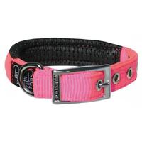 Prestige Pet Soft Padded Adjustable Dog Collar Hot Pink 3/4 Inch x 51cm