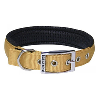 Prestige Pet Soft Padded Adjustable Dog Collar Gold 1 Inch x 51cm