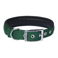 Prestige Pet Soft Padded Adjustable Dog Collar Hunter Green 1 Inch x 51cm