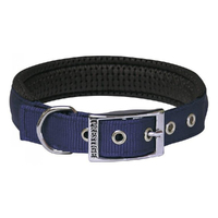 Prestige Pet Soft Padded Adjustable Dog Collar Navy 1 Inch x 51cm