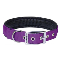 Prestige Pet Soft Padded Adjustable Dog Collar Purple 1 Inch x 51cm