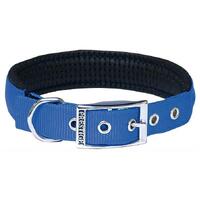 Prestige Pet Soft Padded Adjustable Dog Collar Blue 1 Inch x 56cm