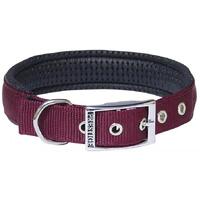 Prestige Pet Soft Padded Adjustable Dog Collar Burgundy 1 Inch x 56cm