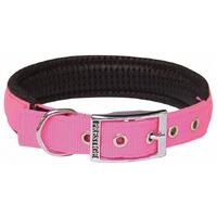 Prestige Pet Soft Padded Adjustable Dog Collar Hot Pink 1 Inch x 56cm