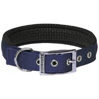 Prestige Pet Soft Padded Adjustable Dog Collar Navy 1 Inch x 56cm