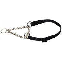 Prestige Pet 3/8 Inch Adjustable Semi Choke Dog Collar Black 25-41cm