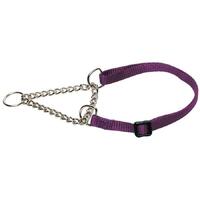 Prestige Pet 3/8 Inch Adjustable Semi Choke Dog Collar Purple 25-41cm