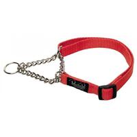 Prestige Pet 3/8 Inch Adjustable Semi Choke Dog Collar Red 25-41cm