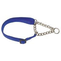 Prestige Pet 1 Inch Adjustable Semi Choke Dog Collar Blue 36-66cm