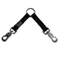 Prestige Pet Two-Dog Coupler Leash Attachment Black 3/4 Inch x 61cm