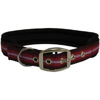 Zeez Memory Foam Padded Dog Collar Red Ribbon 76cm