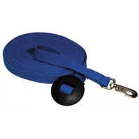 Prestige Pet Flat Poly Cotton Dog Recall Lead 1 Inch x 30 Ft Blue