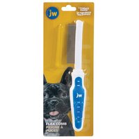 Gripsoft Flea Comb Pet Grooming Tool for Dogs & Cats White Blue 22cm
