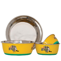 Zeez Sports Collection Cricket Stainless Steel Dog Bowls 2.75L