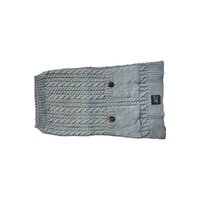 Zeez Cable Knitted Indoor Dog Sweater Grey Small 27cm