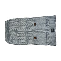 Zeez Cable Knitted Indoor Dog Sweater Grey Large 39cm