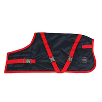 Zeez Supreme Waterproof Dog Coat Navy Stone/Red 61cm Size 24