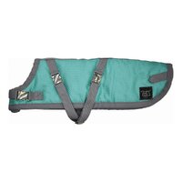 Zeez Supreme Dachshund Dog Coat Mint Green/Grey Size 15 38cm