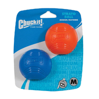 Chuckit Strato Ball Interactive Play Dog Toy Medium 2 Pack