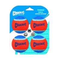 Chuckit Tennis Ball Interactive Play Dog Toy Medium 6cm 4 Pack