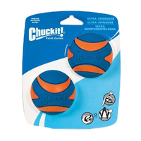 Chuckit Ultra Squeaker Fetch Ball Dog Toy Medium 2 Pack