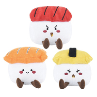 HugSmart Fuzzy Friendz Foodie Japan Sushi Set Plush Dog Squeaker Toy