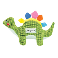 HugSmart Fuzzy Friendz Dinosaur Land Stego Plush Dog Squeaker Toy