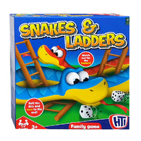 HTI Snakes & Ladders Family Board Game 2-4 Players Ages 3+ (AAC432517)