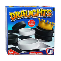 HTI Draughts Family Strategy Board Game 2-Players Ages 3+ (AAC432715)