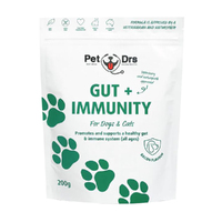 Pet Drs Gut + Immunity Gut & Immune System Support for Dogs & Cats 200g