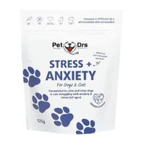 Pet Drs Stress & Anxiety Calm & Relax Supplement for Dogs & Cats 125g