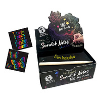 Scribbles Stationery Rainbow Scratch Notes 100 Note Cards (BMS017006)