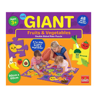 Goliath The Giant Fruits & Vegetables Double Sided Floor Puzzle 48pc (CAA147263)