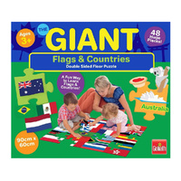 Goliath The Giant Flags & Countries Double Sided Floor Puzzle 48pcs (CAA147270)