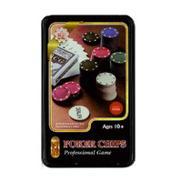 Cardinal Poker Chips Gambling Game with Cards & 80 Poker Chips (CAS579854)