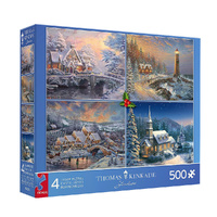 Ceaco Thomas Kinkade Christmas 4-in-1 Jigsaw Puzzle 500 Pieces (CEA3671)