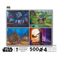 Ceaco Thomas Kinkade Mandalorian 4-in-1 Jigsaw Puzzle 500 Pieces (CEA3678)